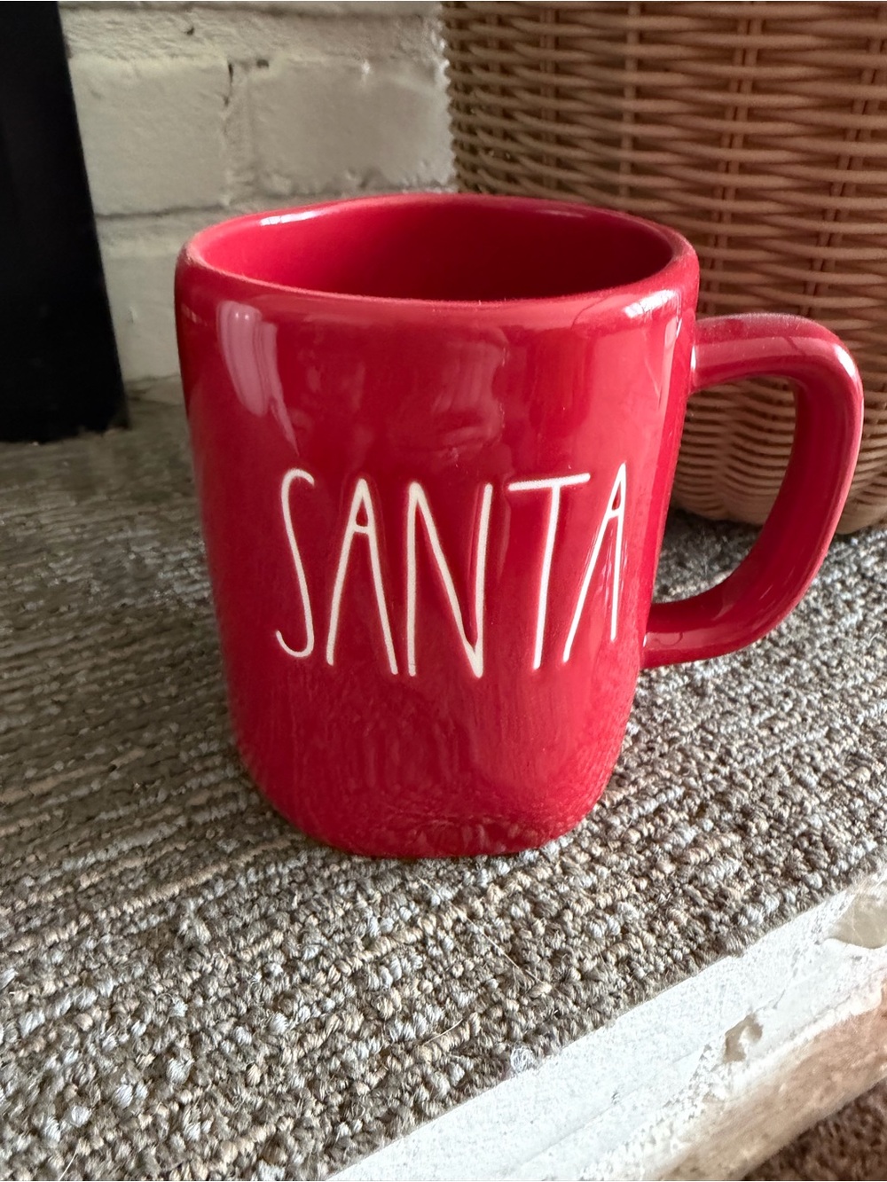 Rae Dunn Red 'SANTA' Ceramic Mug